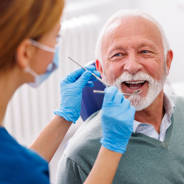 person at the dentist